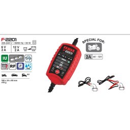 Cargador Ferve AUTOMATIC F-2201 para baterías de plomo 12V y 4-45Ah