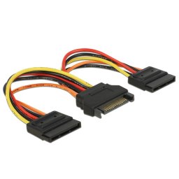 CABLE SATA 15 CONTACTOS 2 HEMBRA A 1 MACHO