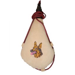 BOTA DE VINO BORDADA CABEZA PASTOR ALEMAN