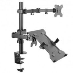 SOPORTE PANTALLA PARA MESA 13" - 32" DOBLE BRAZO ARTICULADO - Inside-Pc