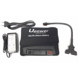 Batería de litio 12v 18ah Upower 12LI18 + Kit de carga