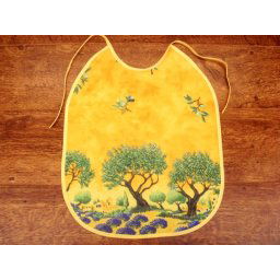 Babero adulto - Modelo OLIVAS Y ÁRBOLES - Amarillo