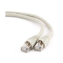 Duronic Cable Ethernet Trenzado de Pares Cat8 3m Blanco - Conector Rj45  2ghz Amarillo Acabado Oro