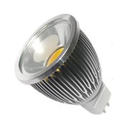 LAMPARA LED ALUMINIO COB 5W MR-16 12V BLANCO CALIDO