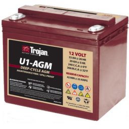 Batería para scooter eléctrica 12V 33Ah Trojan U1-AGM