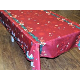 Mantel antimanchas - Modelo NAVIDAD K01 - Rojo