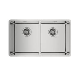 TEKA Fregadero bajo encimera BE LINEA RS15 2C 740 3œ C/REB SF. 115030007, Dos cubetas, Inoxidable