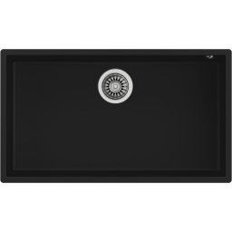 TEKA Fregadero bajo encimera TEGRANITE SQUARE 72.40 TG NEGRO. 115230015, Una cubeta, Negro, acabado sintético