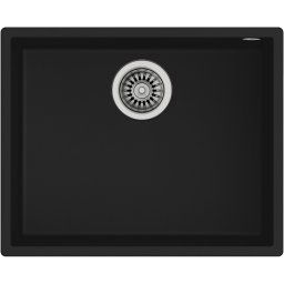 TEKA Fregadero bajo encimera TEGRANITE SQUARE 50.40 TG NEGRO. 115230020, Una cubeta, Negro, acabado sintético