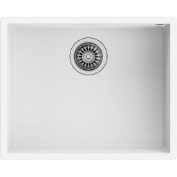 TEKA Fregadero sobre encimera TEGRANITE SQUARE 50.40 TG BLANCO ARTICO. 115230024,. Especial. Una cubeta.