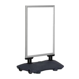 Caballete para exterior con base rellenable económico