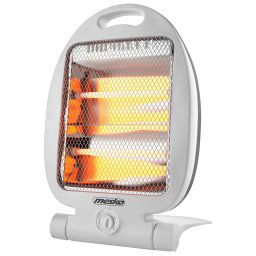 Mesko MS 7710 Estufa Eléctrica de Cuarzo Bajo Consumo Portátil, Calefactor Baño Infrarrojos, Radiador 2 Lámparas Halógenas, 2 Niveles Temperatura, Sistema Seguridad, 400 / 800W