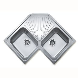 TEKA Fregadero sobre encimera ANGULAR 2C 3œ C/S/REB SF. 10118005.. Inoxidable. Dos cubetas. Con escurridor.