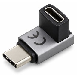 ADAPTADOR USB-C HEMBRA A MACHO 8K 90º