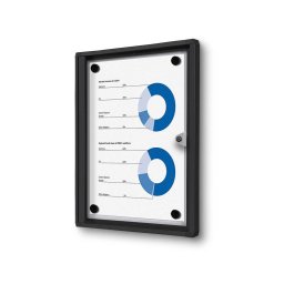 Vitrina de color negro para 1 DIN A4