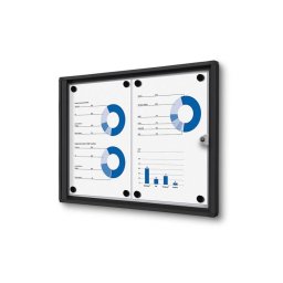 Vitrina de color negro para 2 DIN A4