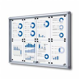 Vitrina puertas correderas para 8 DIN A4 fondo magnético