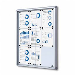 Vitrina puertas correderas para 9 DIN A4 fondo magnético