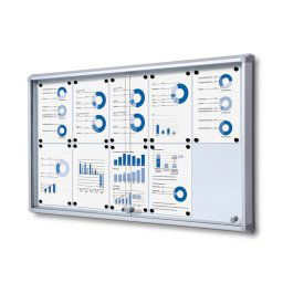 Vitrina puertas correderas para 10 DIN A4 fondo magnético