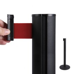 POSTE SEPARADOR CON CINTA ROJA DE 270 CENTIMETROS