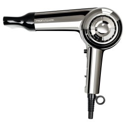 Proficare HT 3033 Secador Pelo Profesional Iónico, Diseño Vintage, Cromado, 3 Niveles Temperatura, Boquilla Concentradora 360º, 2000W