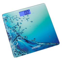 Mesko MS8156 Báscula de Baño Digital Alta Precisión, Cristal Diseño Exclusivo, Pantalla LCD, hasta 150Kg, Plataforma de Vidrio Templado Decorativo, Apagado Automático