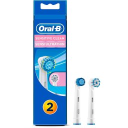 Oral B EBS17 Pack de Dos Cepillos: 1 Cabezal de Recambio Sensitive Clean, 1 Cabezal de Recambio Sensi Ultrathin, para Cepillo de Dientes Eléctrico Recargable