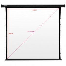Pantalla Electrica Videoproyector Pared y Techo Phoenix 112" Ratio 1:1 - 16.9 - 4:3 2m x 2 m Posicion Ajustable Silenciosa