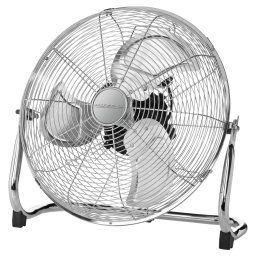 Proficare VL 3066WM Ventilador Industrial Suelo, Silencioso, Diámetro Exterior 45cm, 3 aspas Metálicas, 3 Velocidades, Sistema Seguridad, Cuerpo Cromado Metálico, 100W