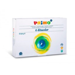 Pintura de dedos primo 250 g caja de 6 unidades colores surtidos
