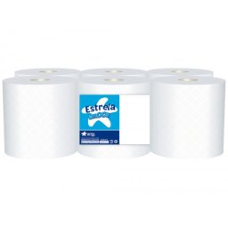 Papel secamanos amoos 2 capas 192 mm x 130 mt paquete de 6 rollos