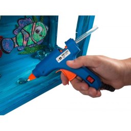 Pistola de silicona caliente mini liderpapel de 25 w con gatillo dispensador y 2 barras de repuesto de 7 mm