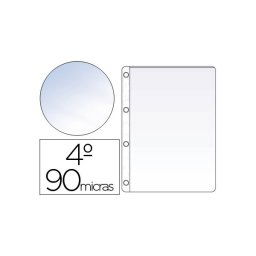 Funda saro pvc cuarto cuatro taladros 90 mc cristal caja de 100 unidades