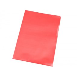 Carpeta dossier uñero plastico q-connect din a4 120 micras roja caja de 100 unidades