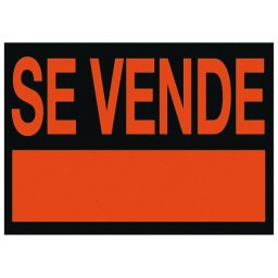 Cartel plastico archivo 2000 "se vende" rojo fluorescente 700x500 mm