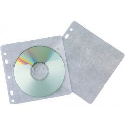 Sobre para 2 cd q-connect polipropileno con solapa multitaladro y forro protector-pack de 40 unidades