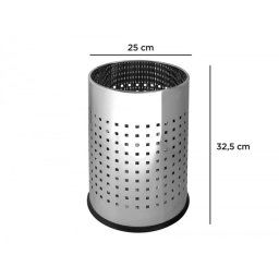 Papelera metalica q-connect perforada cromada 250x325 mm