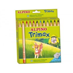 Lapices de colores alpino trimax caja de 12 colores surtidos