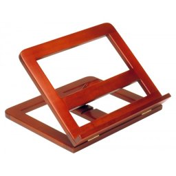 Atril sujetalibros q-connect madera color cognac 330x270x65 mm
