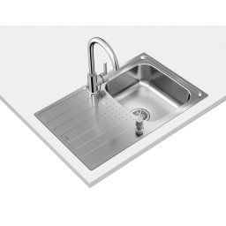 TEKA Fregadero sobre encimera fondo reducido WAY STARBRIGHT 45 E-XP 1C 1E + UNI 9310 XP. (115110031 WAY UNIVERSE 45 T-XP 1C 1E