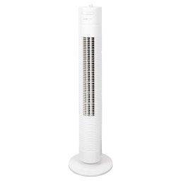 Clatronic TVL 3770 Ventilador de Torre Silencioso, Temporizador, Oscilante, 3 Velocidades, 78 cm, Blanco