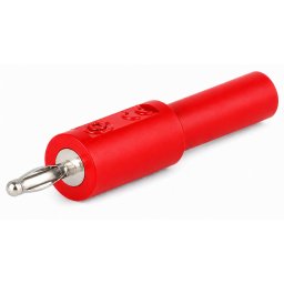 ADAPTADOR BANANA HEMBRA 4mm A MACHO 2mm ROJO