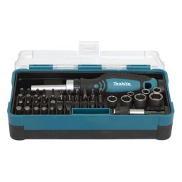 B-36170 Set de puntas + vasos + atornillador de carraca Makita