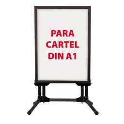 Caballete negro con patas para cartel DIN A1