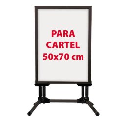 Caballete negro con patas para cartel 50x70 cm