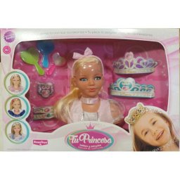 Busto Muñeca Princesa Rubia para peinar - RosaToys