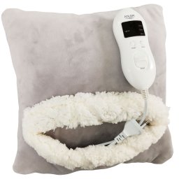 ADLER AD 7412 Cojín Térmico, Almohadilla Eléctrica Térmica para Cervicales, Cuello, Espalda, Lumbar, 8 Niveles de Temperatura, Temporizador, Cojín Eléctrico de Calor, Funda Lavable, Gris, 80W