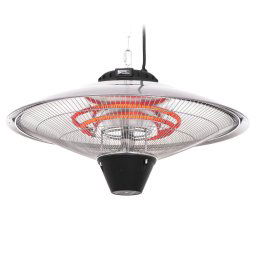 Gerlach GL 7735 Calefactor de Techo para Terraza Exterior, Estufa Eléctrica, Mando a Distancia, Temporizador, Elemento Calefactor de fibras de Carbono, IP24, 3 Niveles Potencia 900W / 1200 / 2100W