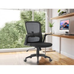 Silla q-connect giratoria base metal regulable en altura 910+75mm alto 610mm ancho 550mm profundidad negro