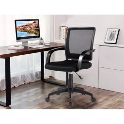 Silla q-connect giratoria respaldo medio regulable en altura 900+100x560x570 mm color negro